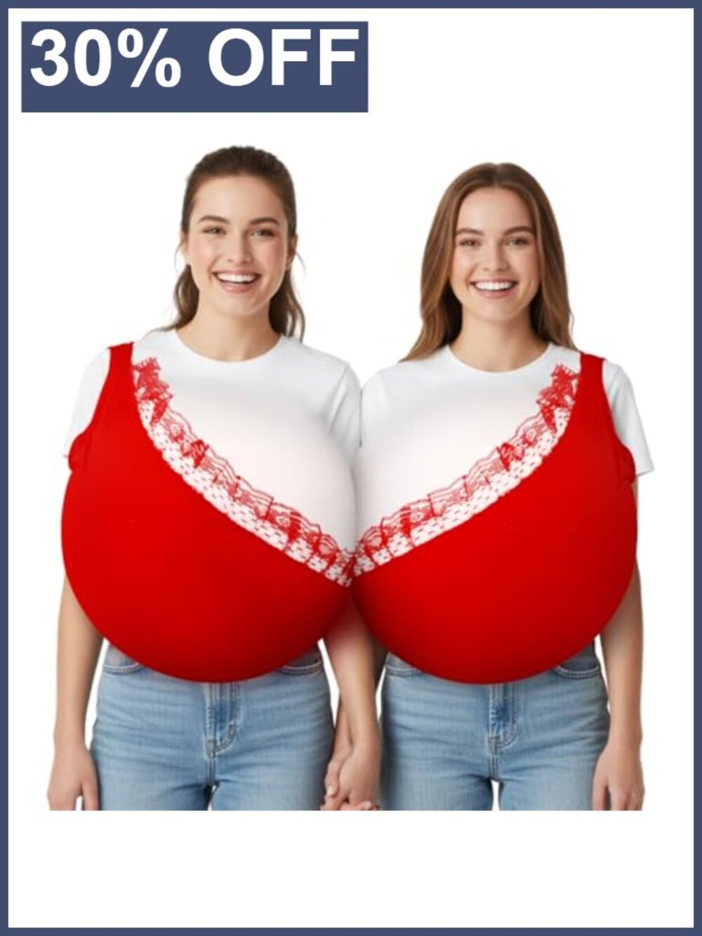 Funny Halloween Big Bikini Babe Costume Set 2 Pcs Inflatable Couple Outfit Adult